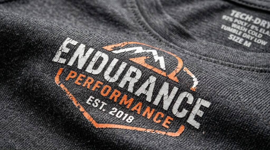 Close-up macro photography of a sports t-shirt fabric with p